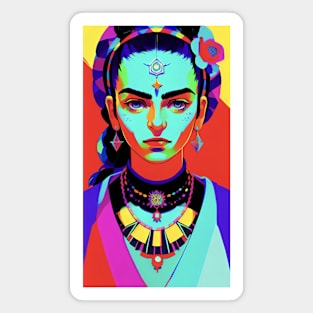 Frida's Fiesta: Fun and Colorful Illustration Magnet